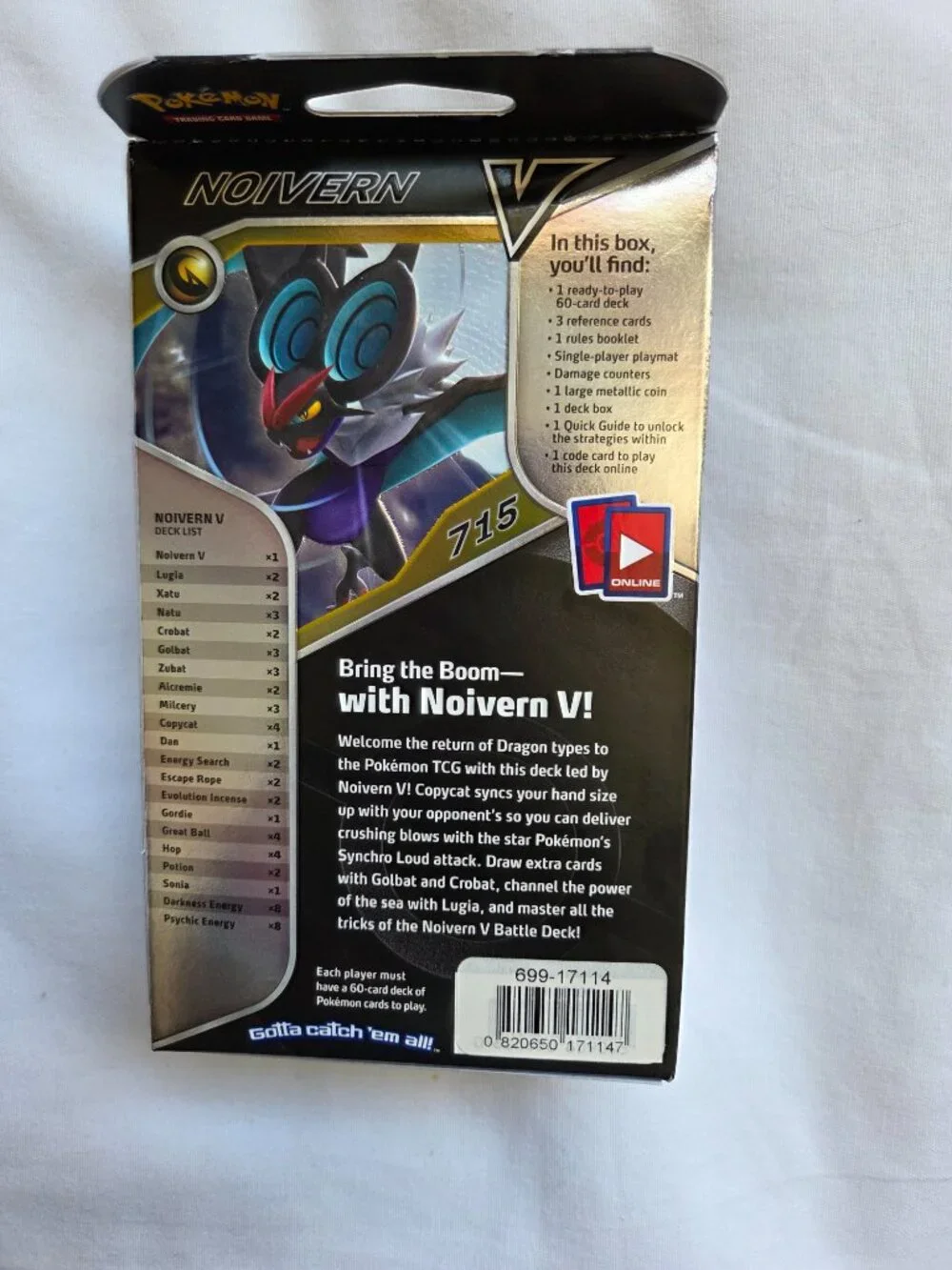 Pokémon TCG: Noivern V Battle Deck NEW IN BOX